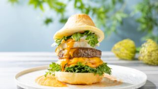 Summer-Exclusive Fuji Burger with Koshu Wine Beef and Venison at Fuji Marriott Hotel Yamanakako