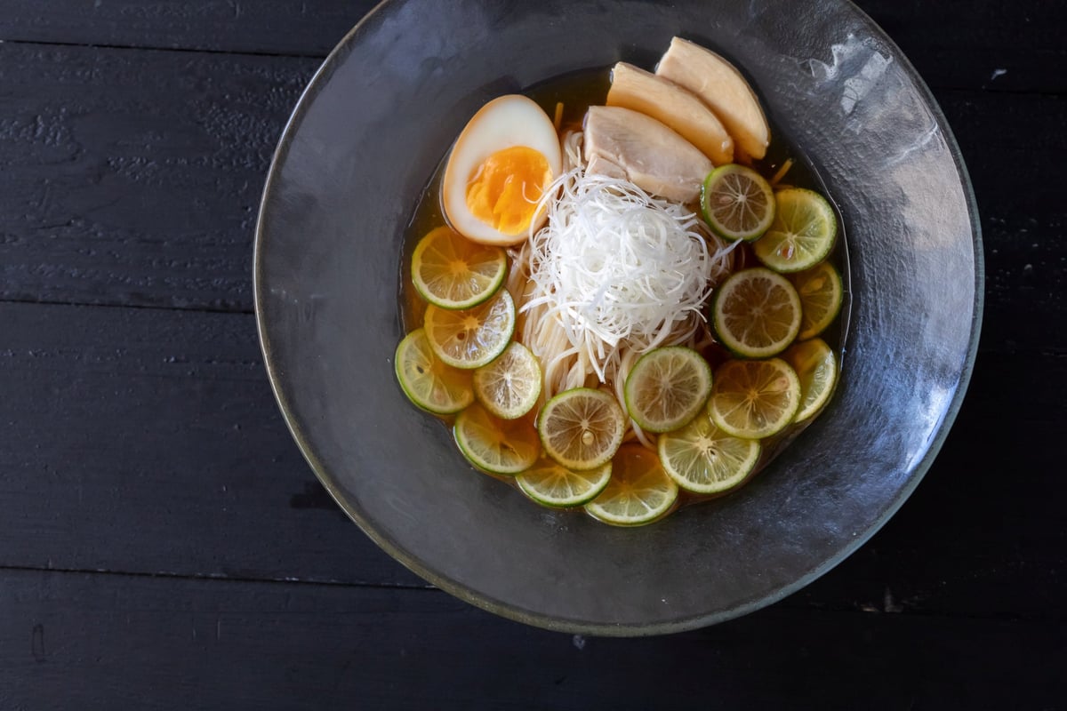 Kobe's Kenmin Dining Offers Summer-Only Chilled GF Soy Sauce Ramen