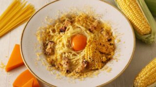 Limited-Time Corn Carbonara and Lemon Chiffon Cake at Konana+ in Tokyo