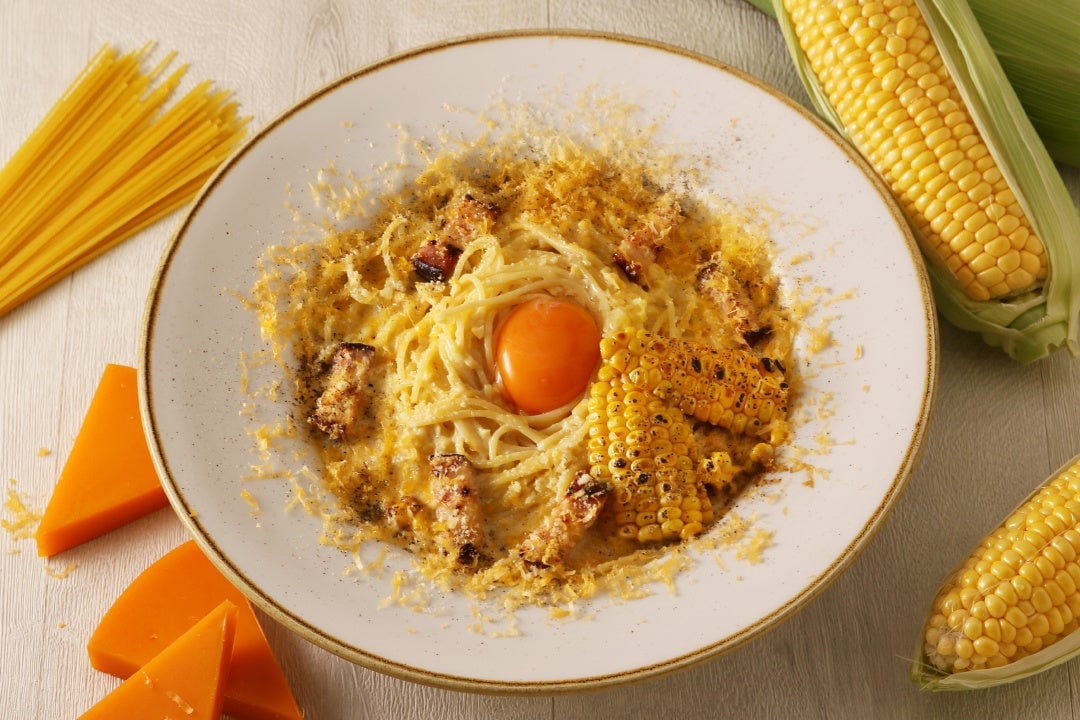 Limited-Time Corn Carbonara and Lemon Chiffon Cake at Konana+ in Tokyo