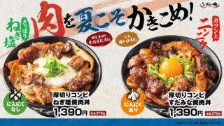 New Hearty Beef and Pork Rice Bowls Launch Nationwide in Japan