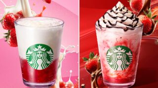 New Strawberry Beverages Launch at Starbucks Tokyo