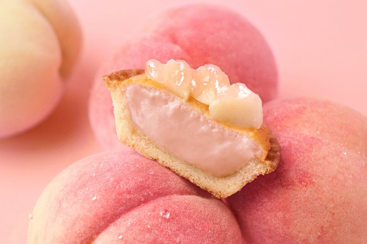BAKE CHEESE TART Peach Yogurt-Style Cheese Tart in Japan From July 1