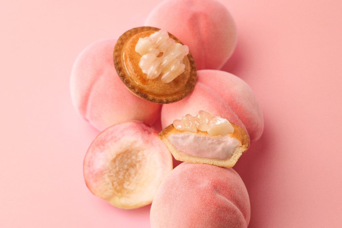 BAKE CHEESE TART Peach Yogurt-Style Cheese Tart in Japan From July 1