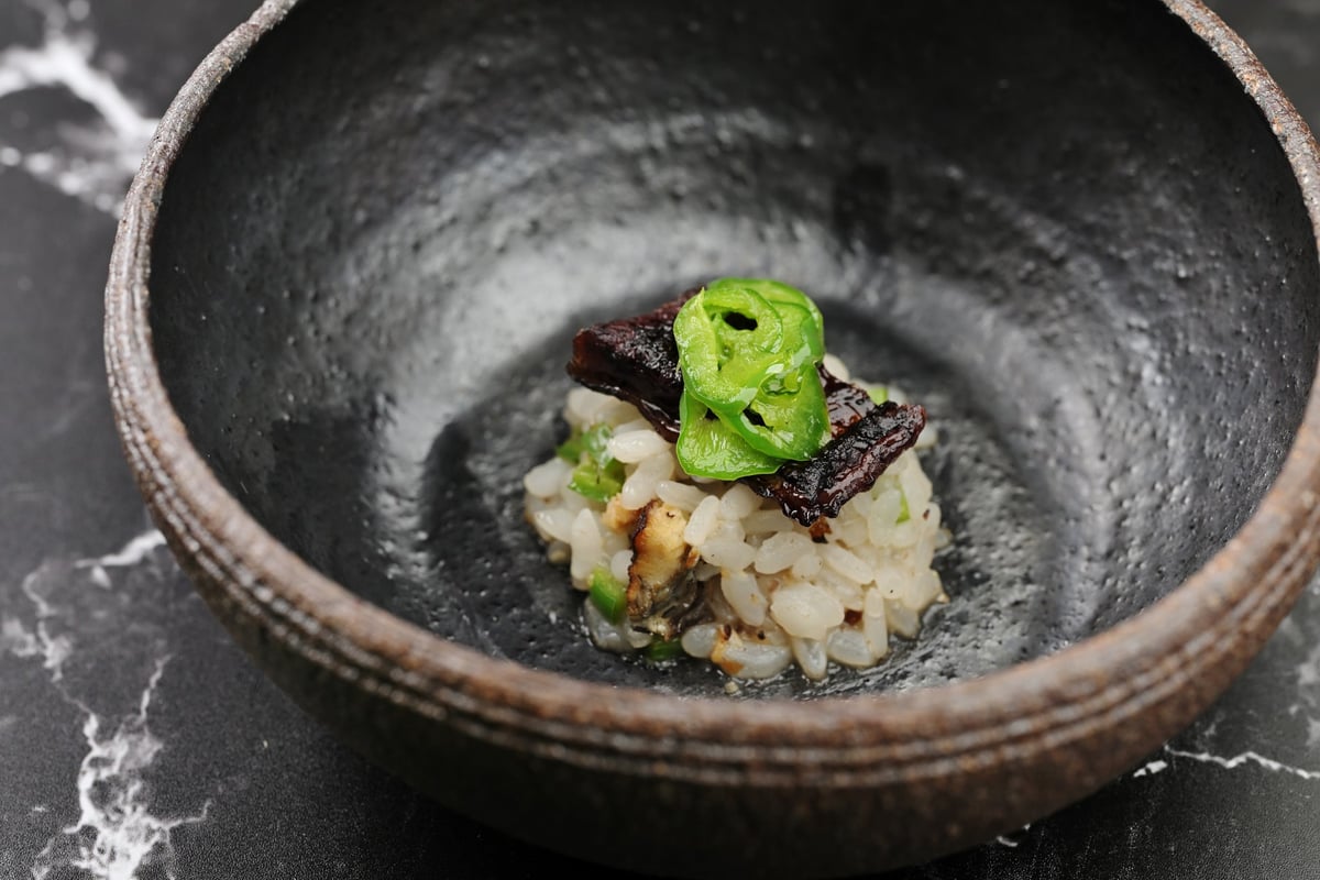 Eel and Manganji Pepper Risotto