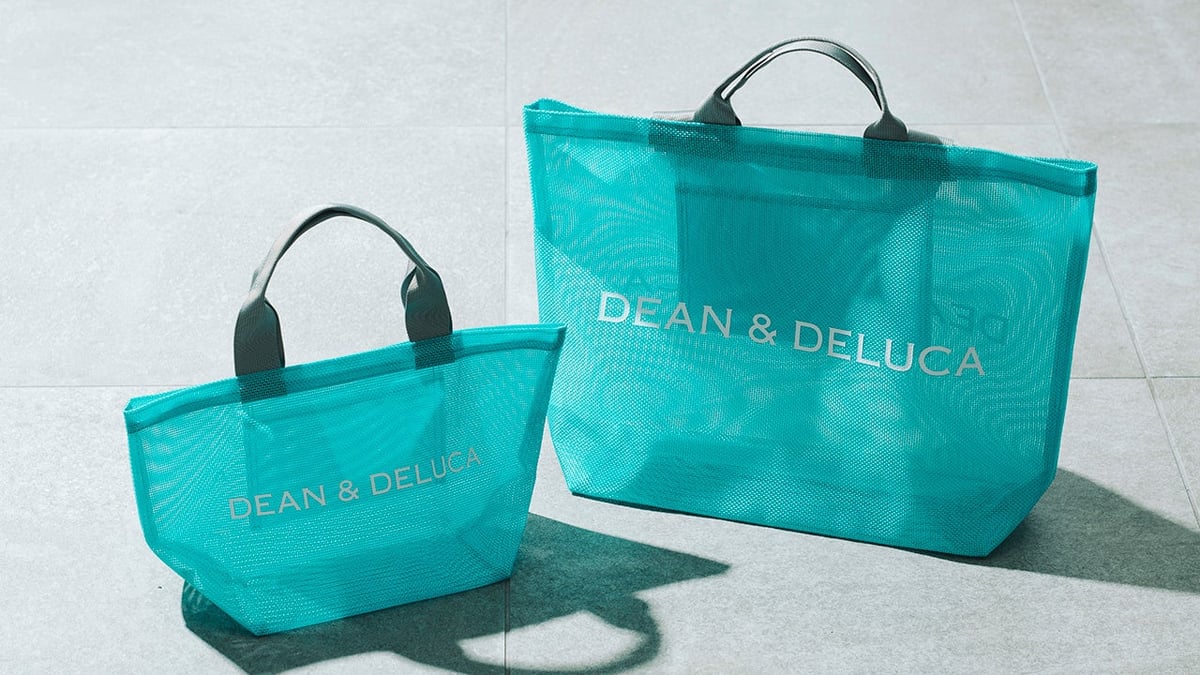 DEAN & DELUCA Turquoise Mesh Tote Bags in Tokyo from June 16
