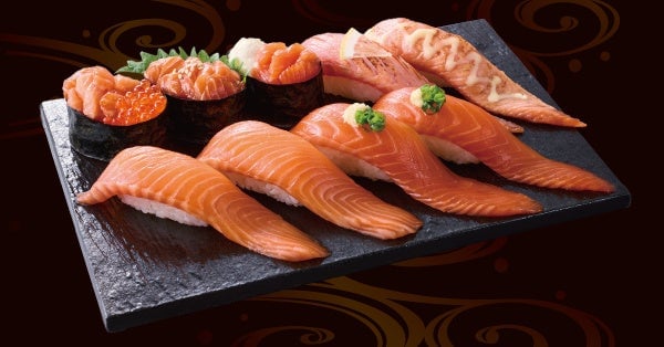 Five-Star Salmon Zanmai Premium Platter — ¥1,110 (tax included ¥1,198)