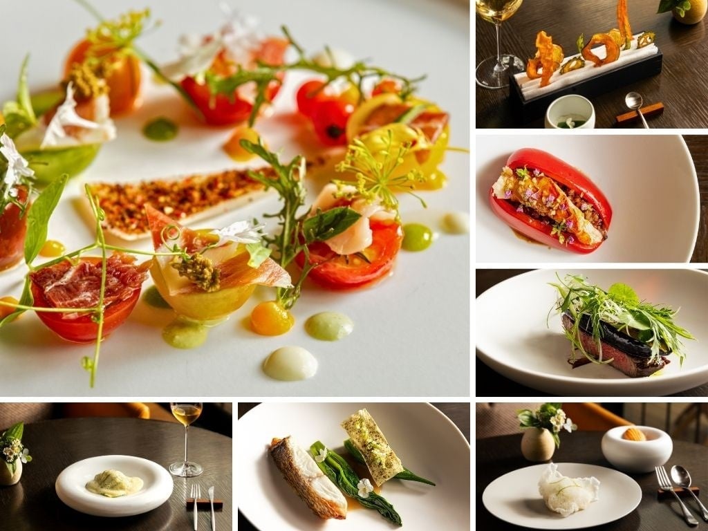 The “Season” course meal featuring seasonal flavors of Oku-Nikko