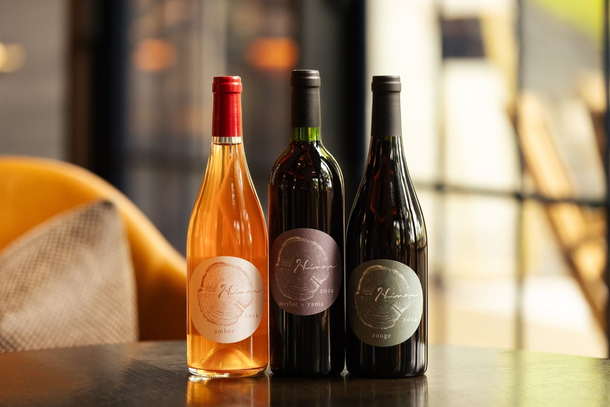 Wine pairing by Hinoe Winery (example)