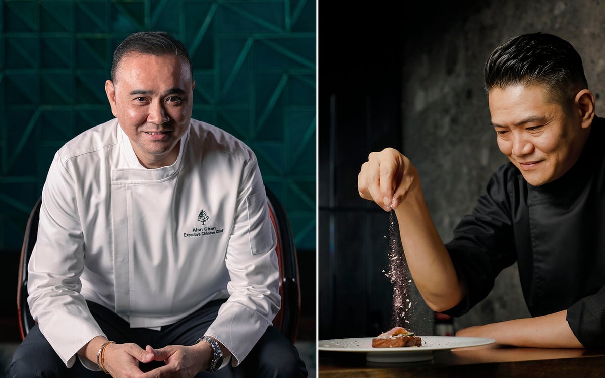 (Left) Four Seasons Hotel Singapore Executive Chinese Chef Alan Chan (Right) Four Seasons Hotel Osaka Chinese Cuisine Head Chef Raymond Wong