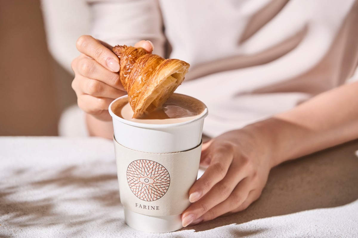 We recommend enjoying the last croissant by dipping it in a café latte.