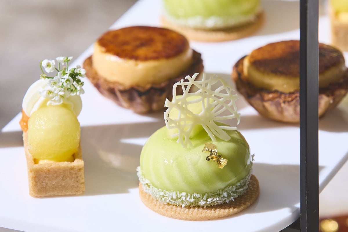 Two-tone Melon Tart / Coconut and Melon Mousse
