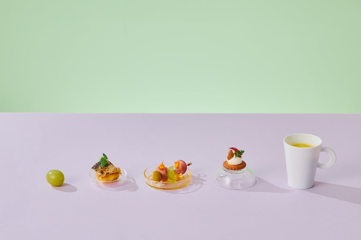 Savor the chef's crafted savory bites, providing a perfect accent between sweets.