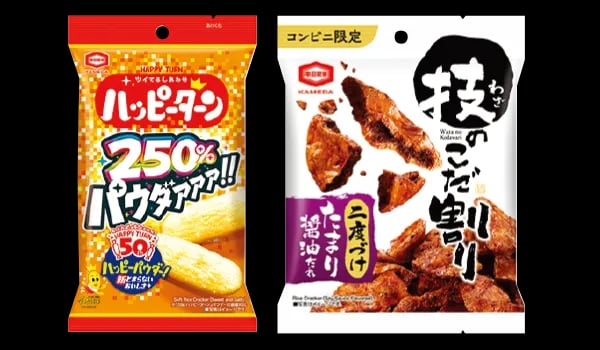 亀田 パウダー250% ハッピーターン/技のこだ割り たまり醤油だれ