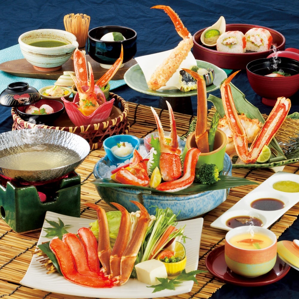 Available from August 1st to September 15th: 'Irodori Kani Zukuri Kaiseki' Suzu Ne — ¥11,000 (tax included ¥12,100)