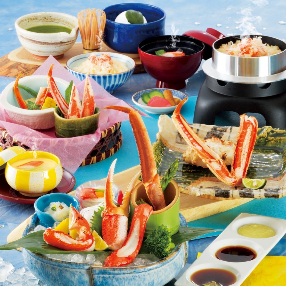 Available from June 1st to September 15th: 'Irodori Kani Zukuri Kaiseki' Ryou Ka — ¥6,800 (tax included ¥7,480)