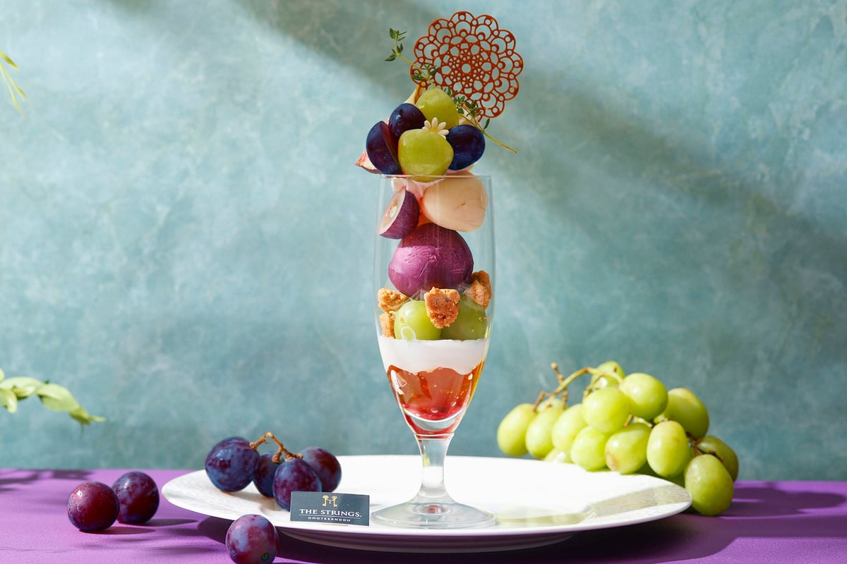 Luxurious Grape and Shine Muscat Parfait at Cafe & Dining ZelkovA, Tokyo From June 23