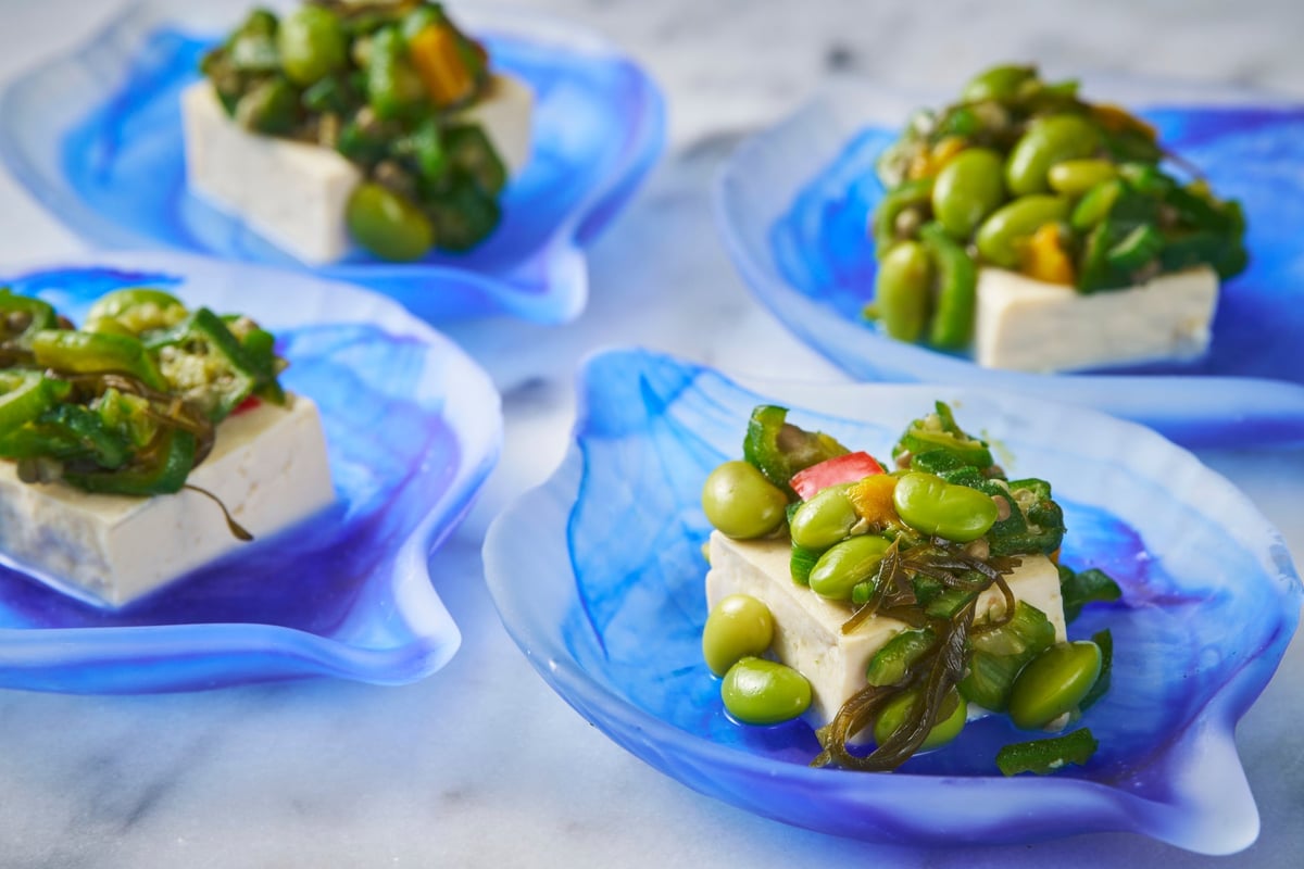 Chilled Tofu with Summer Vegetables