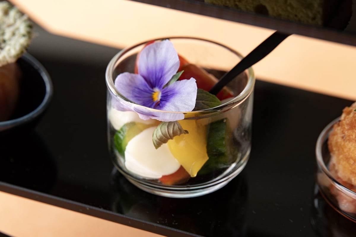 Summer Vegetables and Mozzarella Cocktail