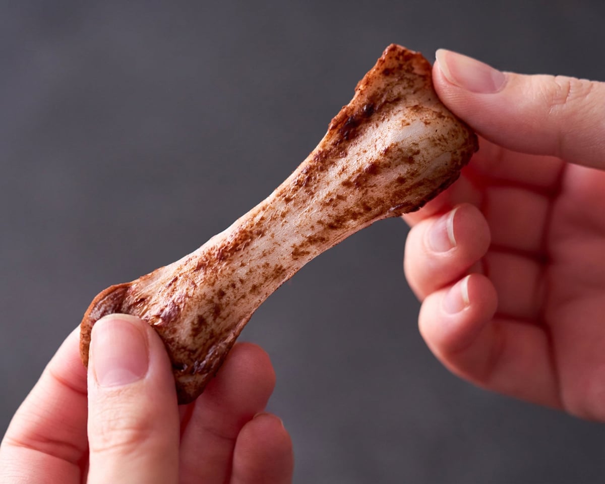 The mochi made with羽二重粉 (habutae flour) is characterized by its firm stretchability.