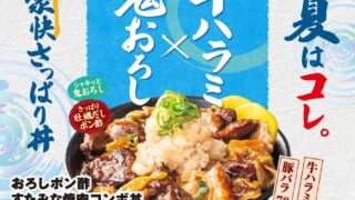 Oroshi Ponzu Stamina Yakiniku Combo Bowl at Densetsu no Sutadonya Across Japan From July 1