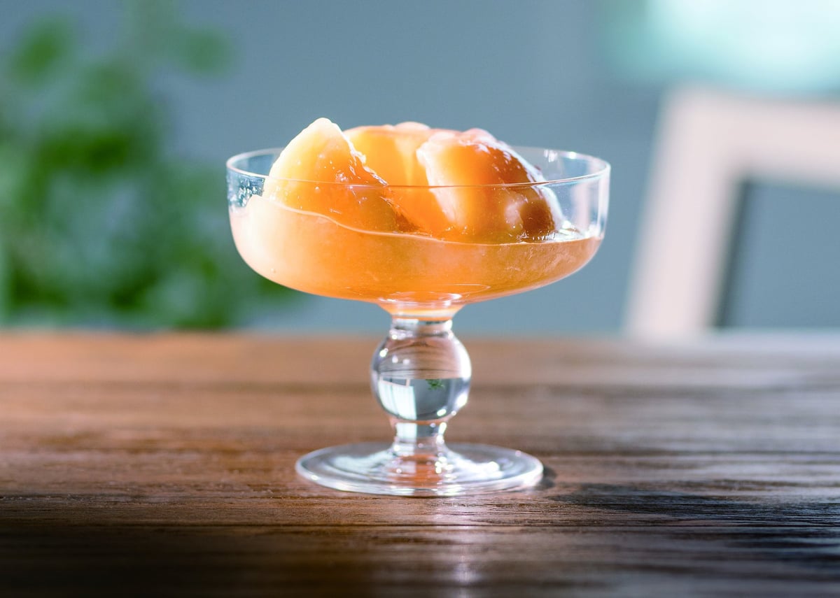 Shimizu White Peach Compote Jelly (6 pieces) — ¥6,480 (tax included)