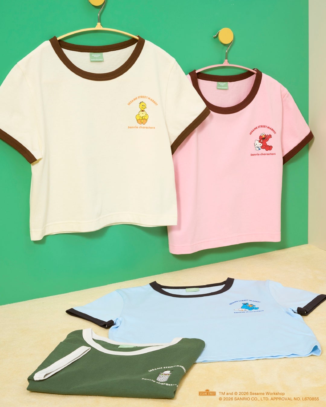 SESAME STREET MARKET × Sanrio Characters Collaboration Goods in Tokyo and Osaka from July 2