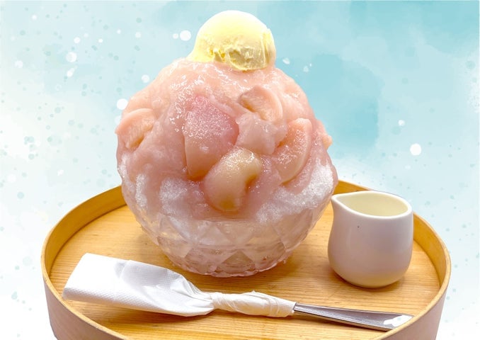 Shiroikumo Kakigori Shop Opens in Umeda, Osaka — Peach Festival from July 1