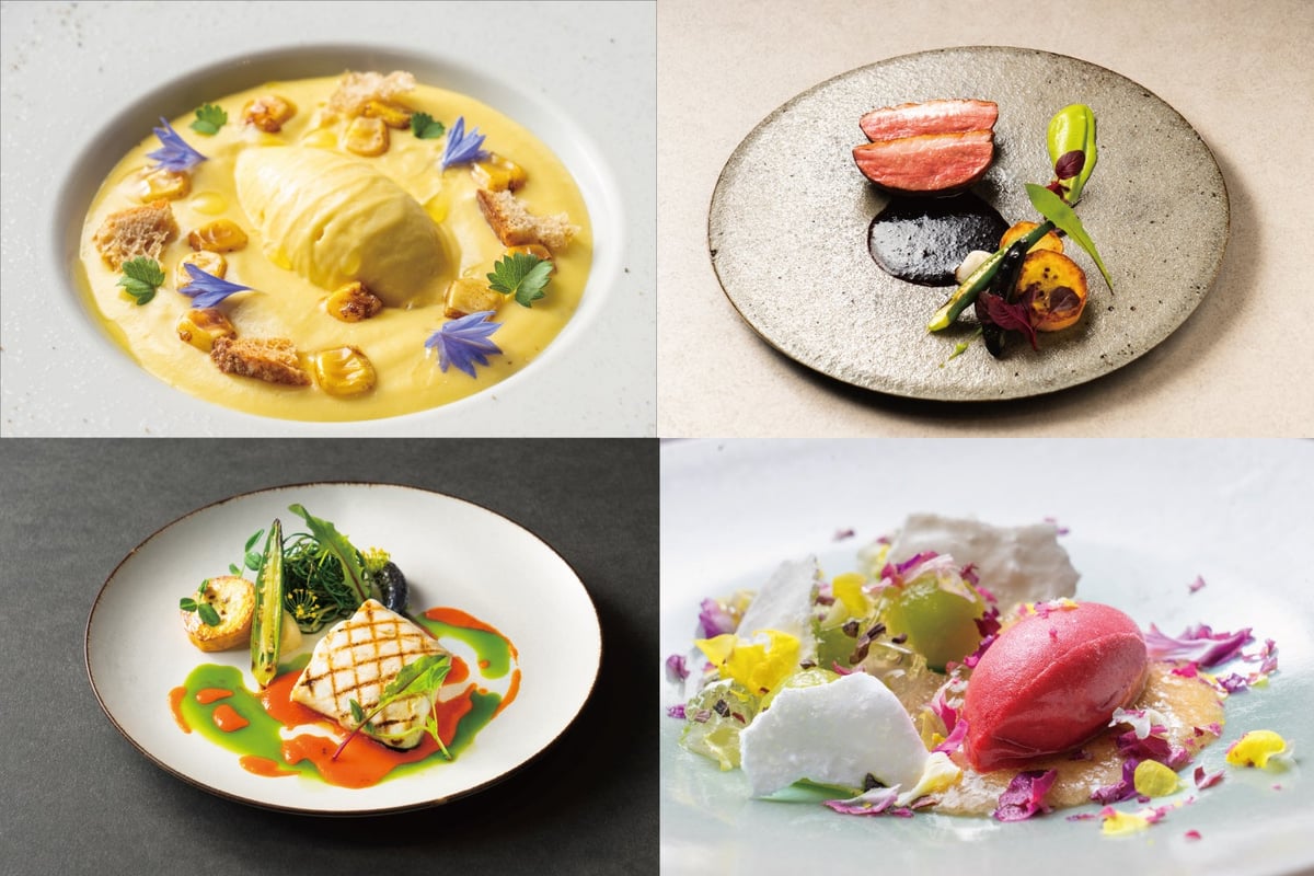 Lunch menu — Amuse + Bread + Choice of 2 Dishes — ¥3,300 (tax included)