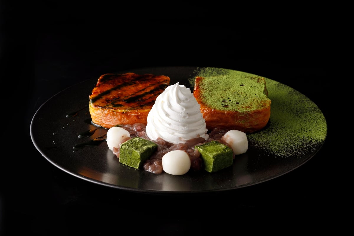 Hotel New Otani Special Matcha Brioche French Toast — ¥3,630 (service charge not included)