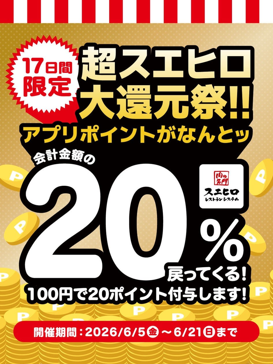 Sushi Restaurant Campaign with 20% Points Back in Kanagawa From June 5