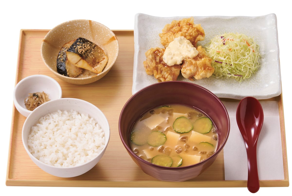 Miyazaki Cold Soup and Chicken Nanban Set Meal — ¥1,150 (tax included)