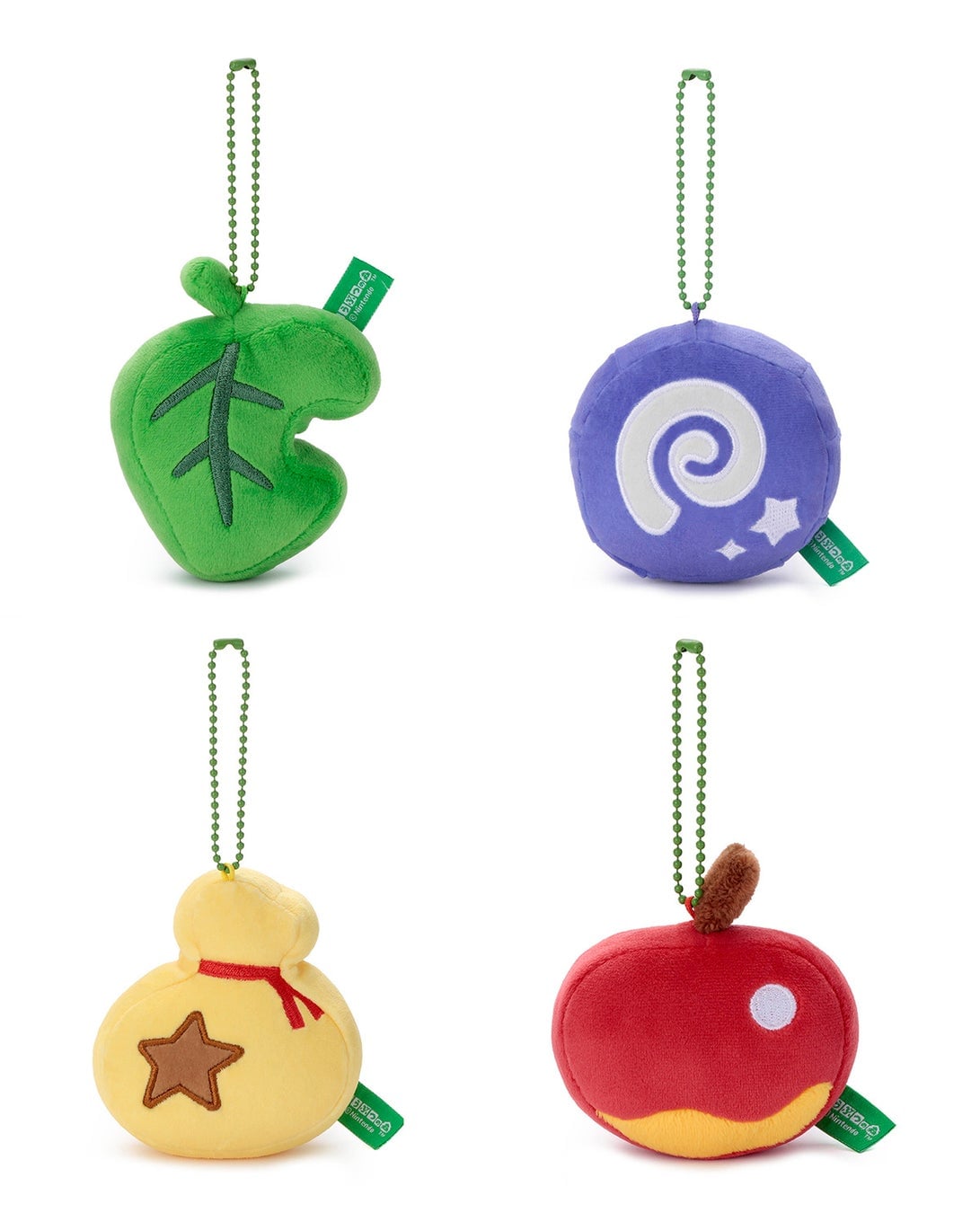 (Top left to right) Happa, Kaseki / (Bottom left to right) Bell Bag, Apple