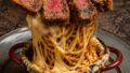 ark lounge shinjuku beef rare cut volcano pasta 01