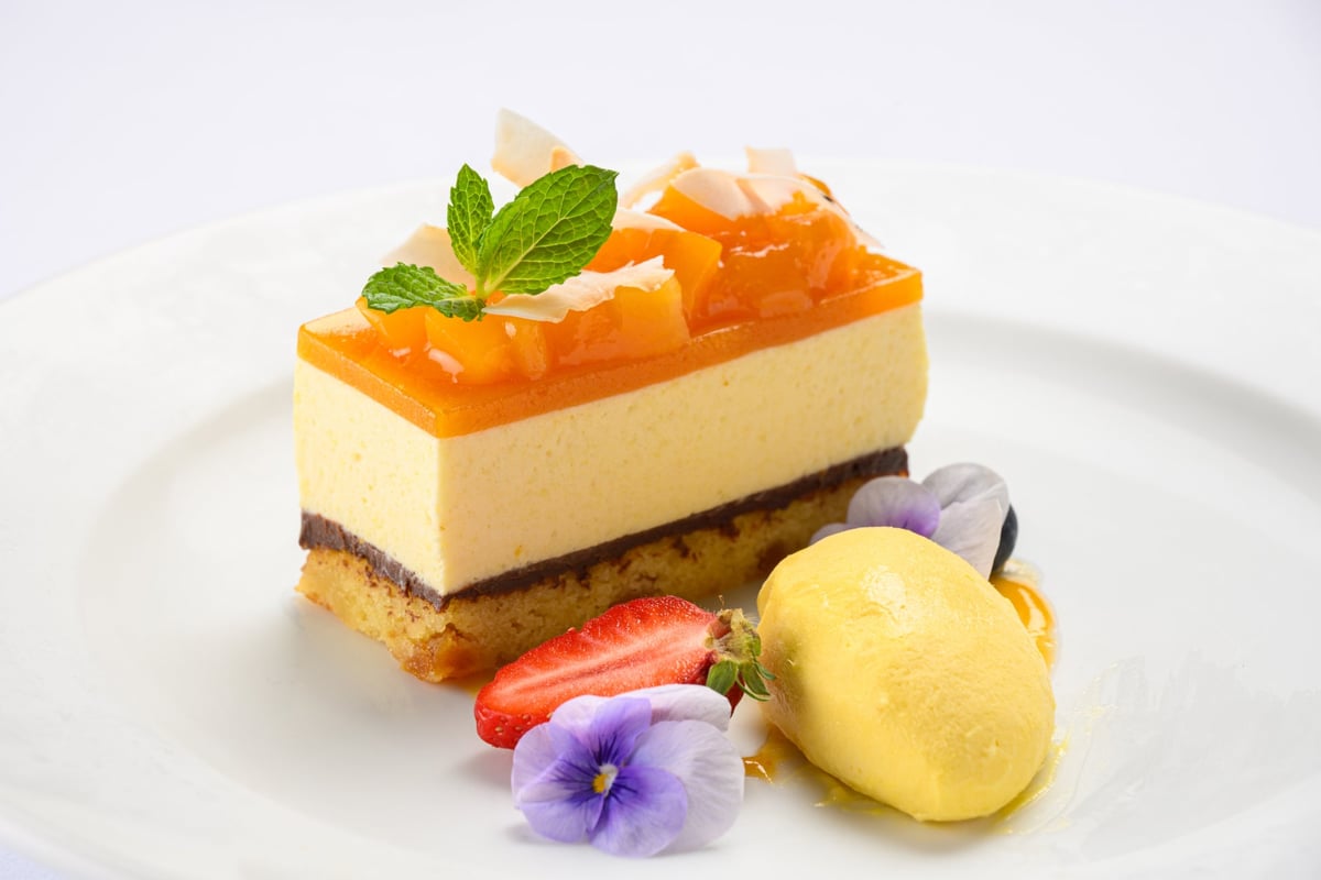Apricot and Orange Mousse Summer Cake