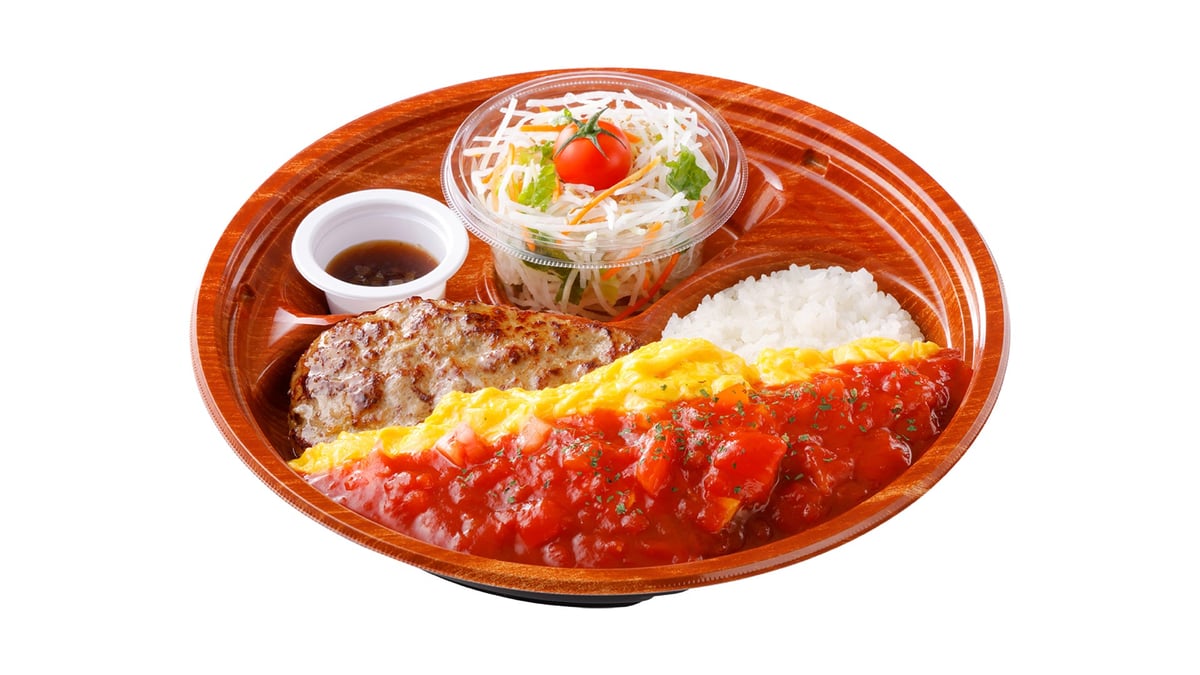 Diced Tomato Omurice Hamburger Dish