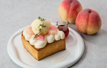 buttery cafe nagoya peach fair white peach butter toast milk crepe 01