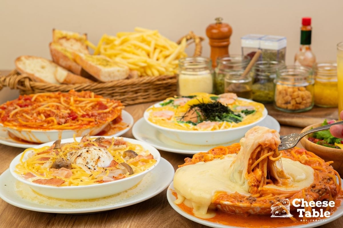 All-You-Can-Eat Sides with Cheese-Filled Soup Pasta at CheeseTable Shinjuku