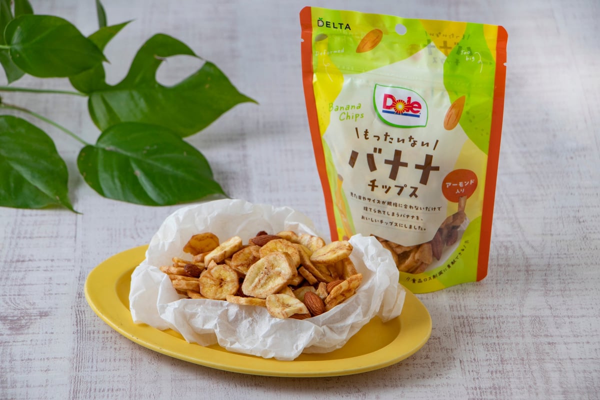 Dole Collaboration Sustainable Snack "Mottainai Banana Chips with Almonds" Launches in Japan from July 1