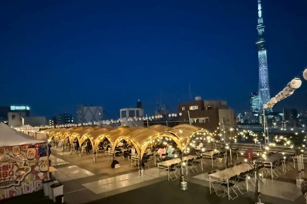 Festival BBQ Beer Garden Opens in Asakusa for a Limited Time