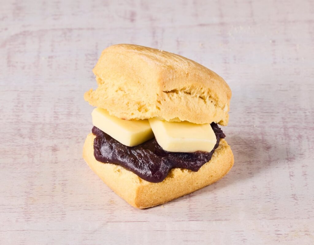 Freshly made scone with Koshian butter