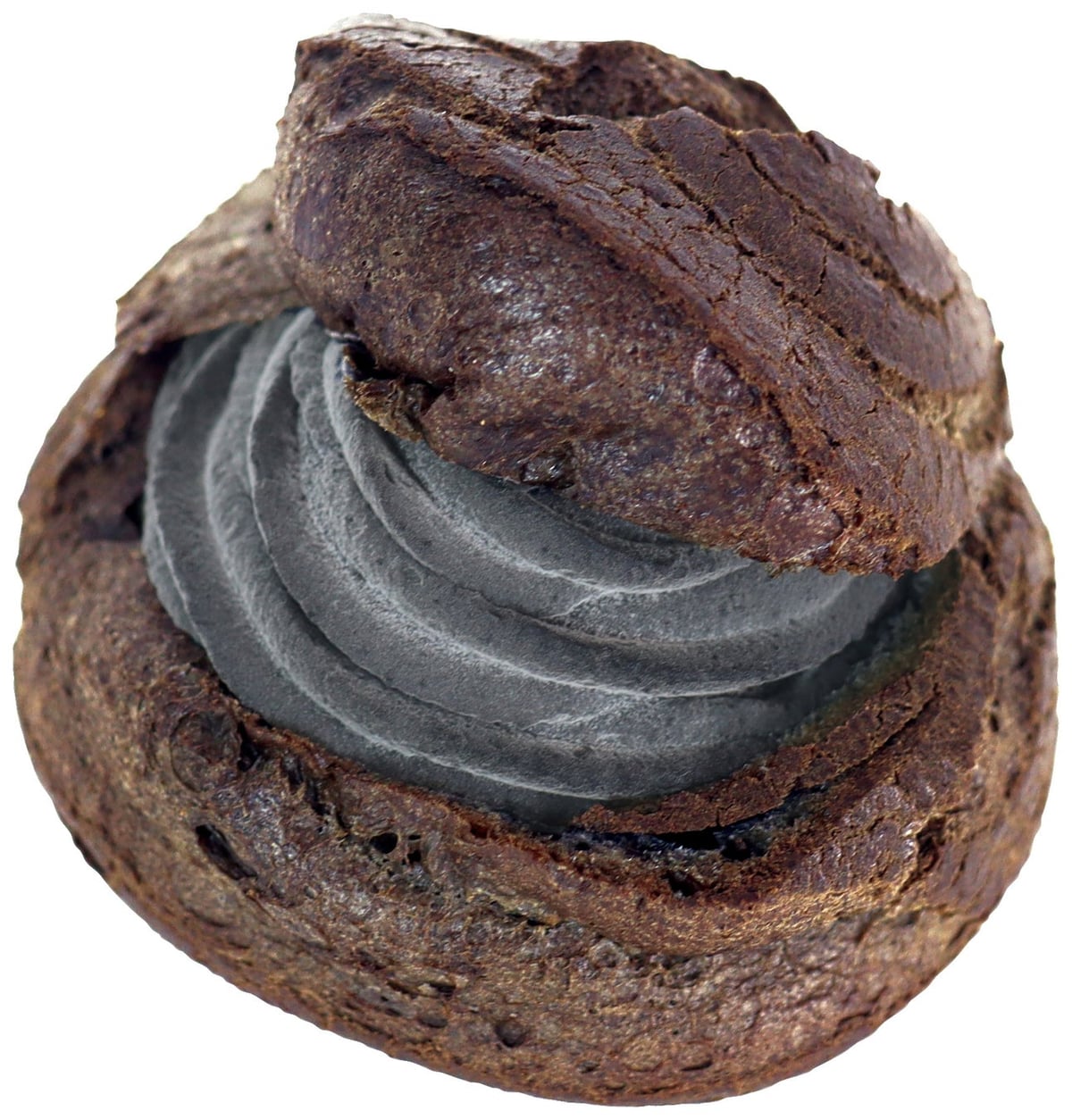Black Kiln-baked Choux (Black Sesame & Custard)