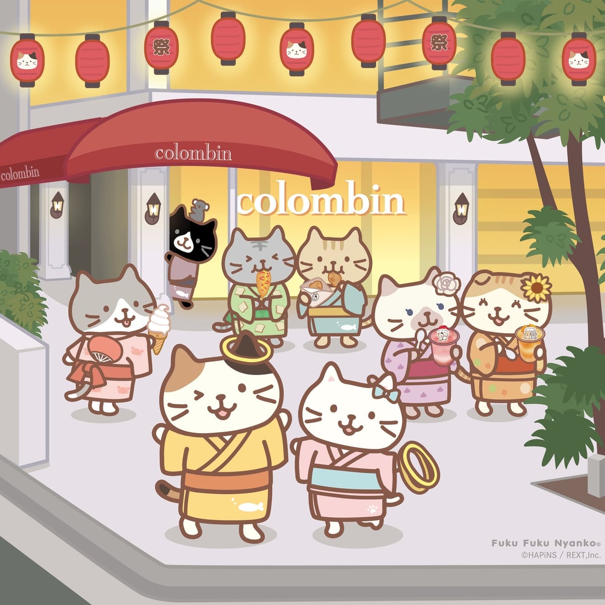 Fuku Fuku Nyanko Summer Festival Collaboration at Colombin Cafes in Harajuku
