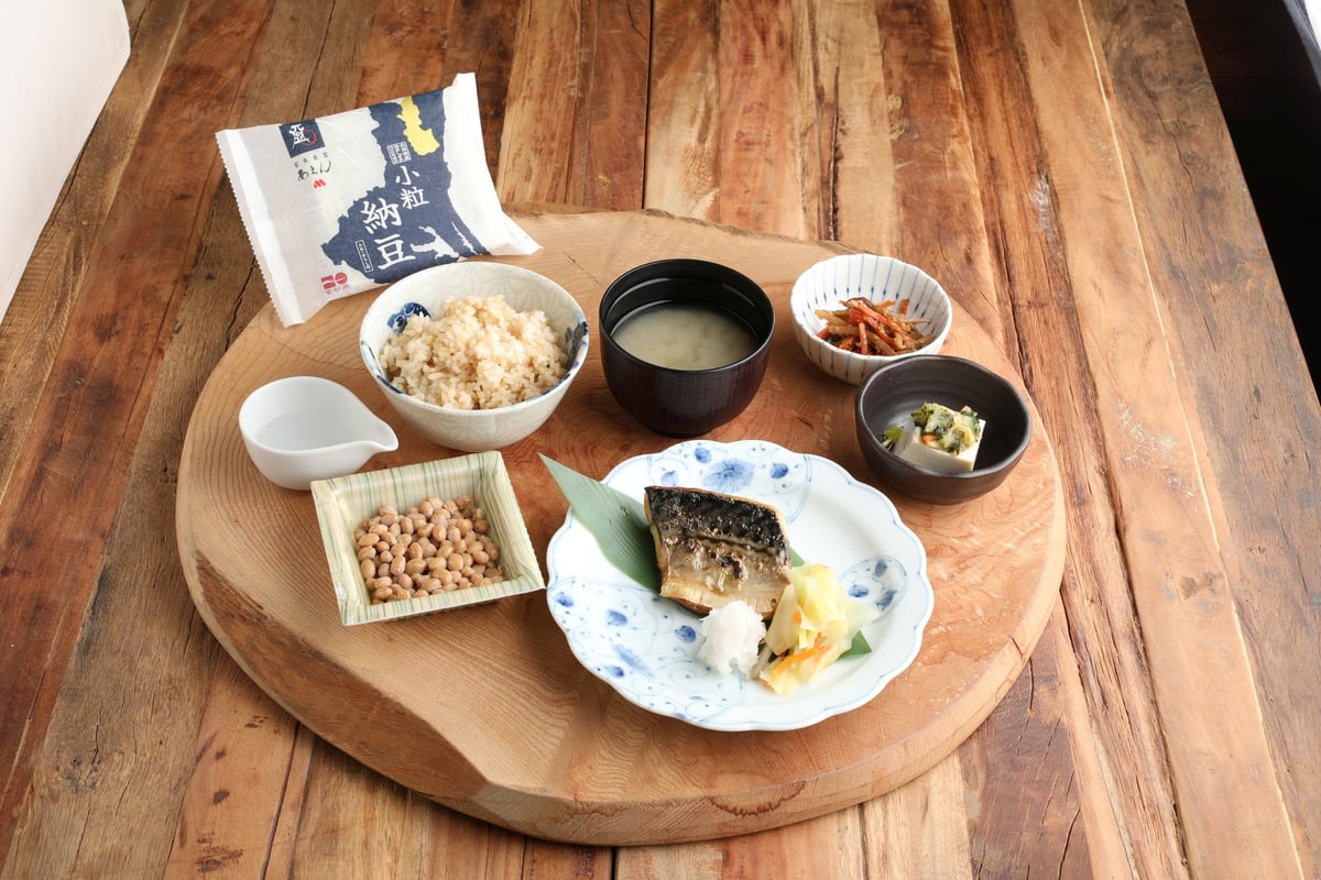 Natto Japanese Set Meal (¥1,290)