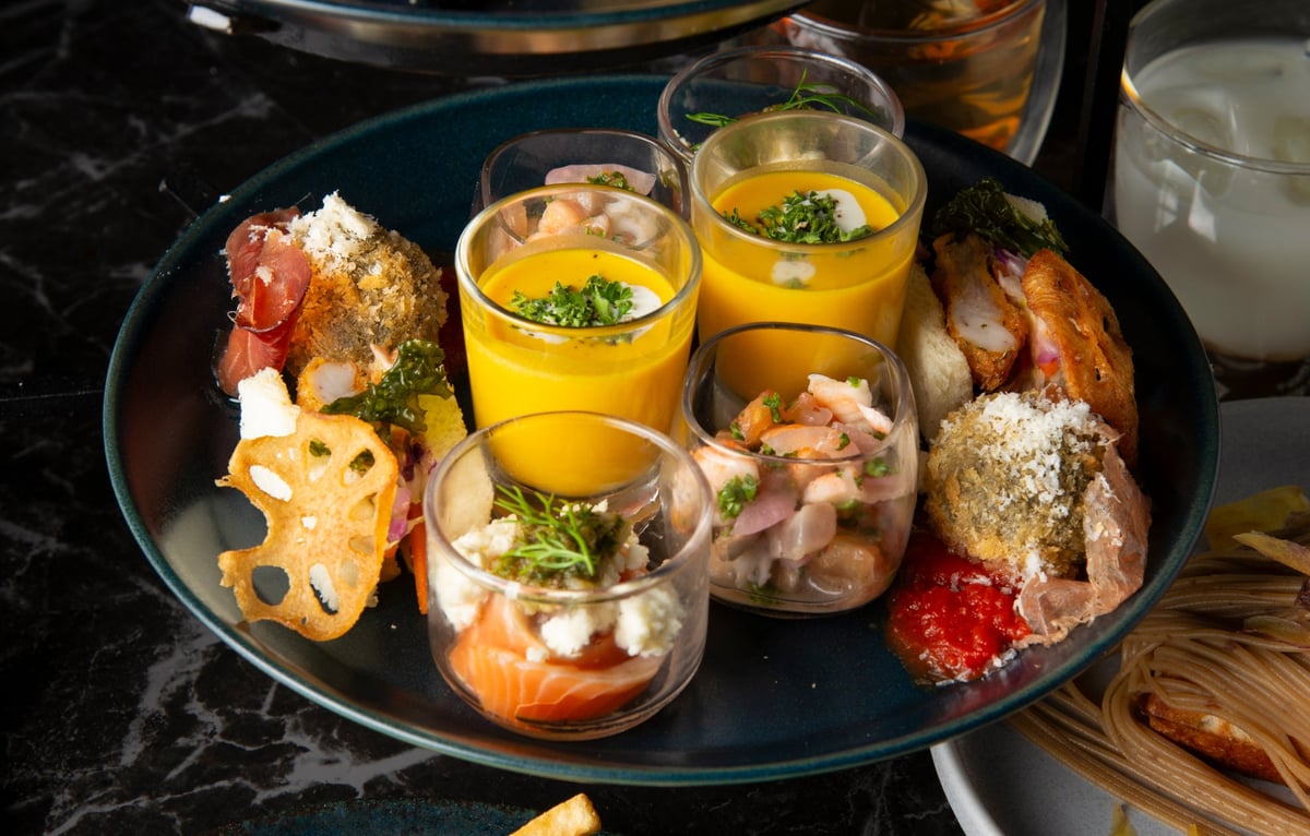 5 types of savory items.