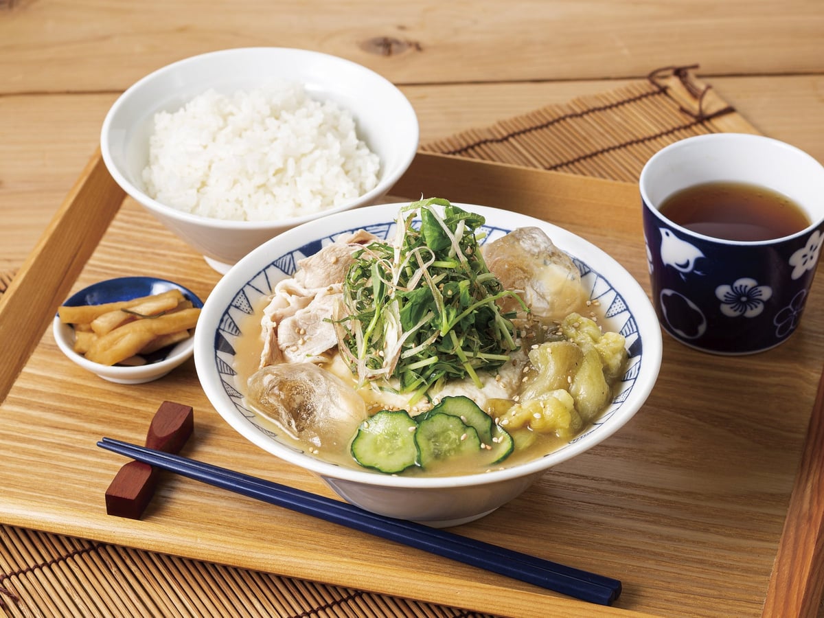 Gotchton's Summer Limited 'Mugi Miso and Sesame Sauce Chilled Soy Milk Pork Soup Set' in Tokyo from July 8