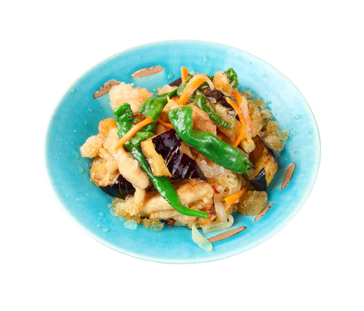 Summer Vegetables and Gaina Chicken Cold Noodles — ¥1,760 (tax included)