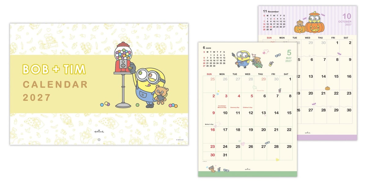 Hallmark Japan Releases New 2027 Calendars and Diaries Featuring Minions and Curious George August 3