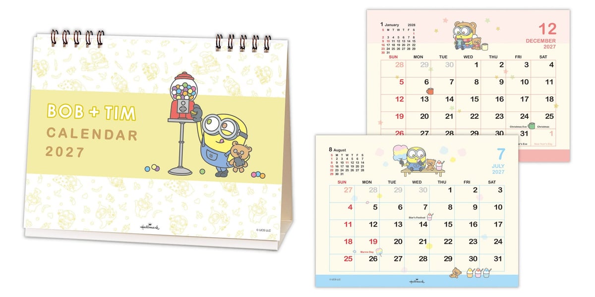 Hallmark Japan Releases New 2027 Calendars and Diaries Featuring Minions and Curious George August 3