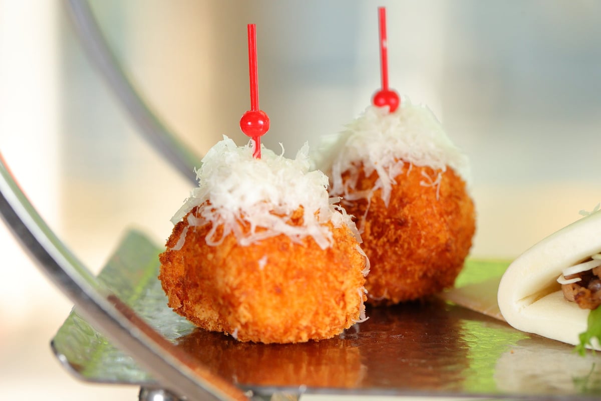 Kimchi cheese croquette